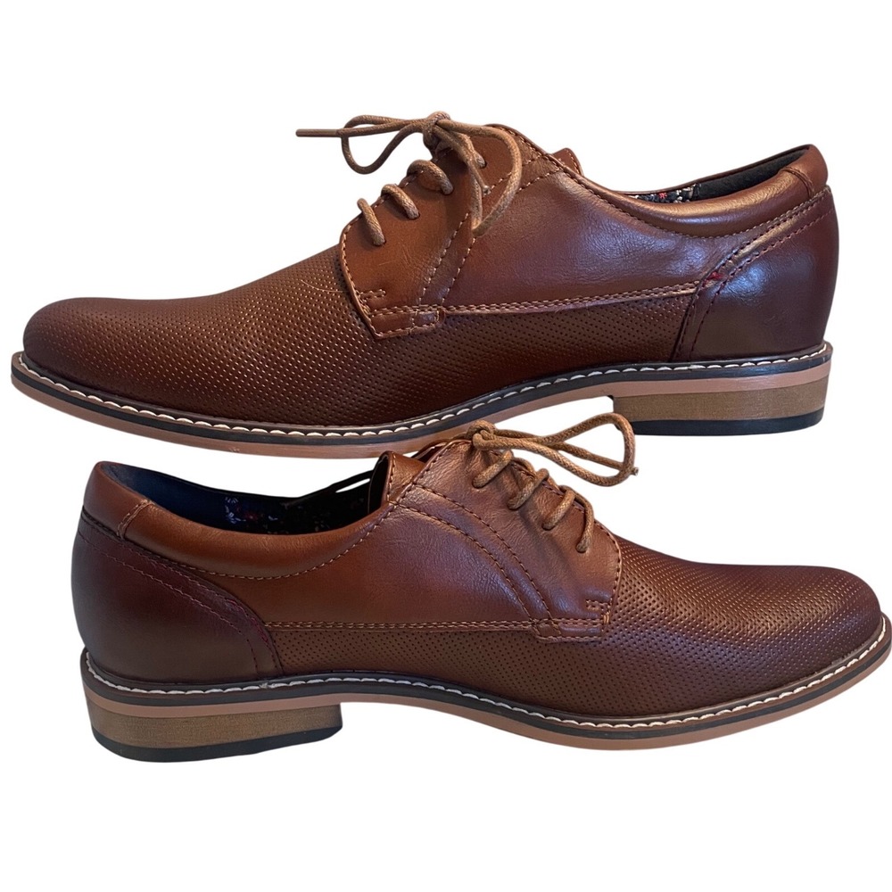 Steve Madden Akarn Brown Textured Derby Oxford Men's 10